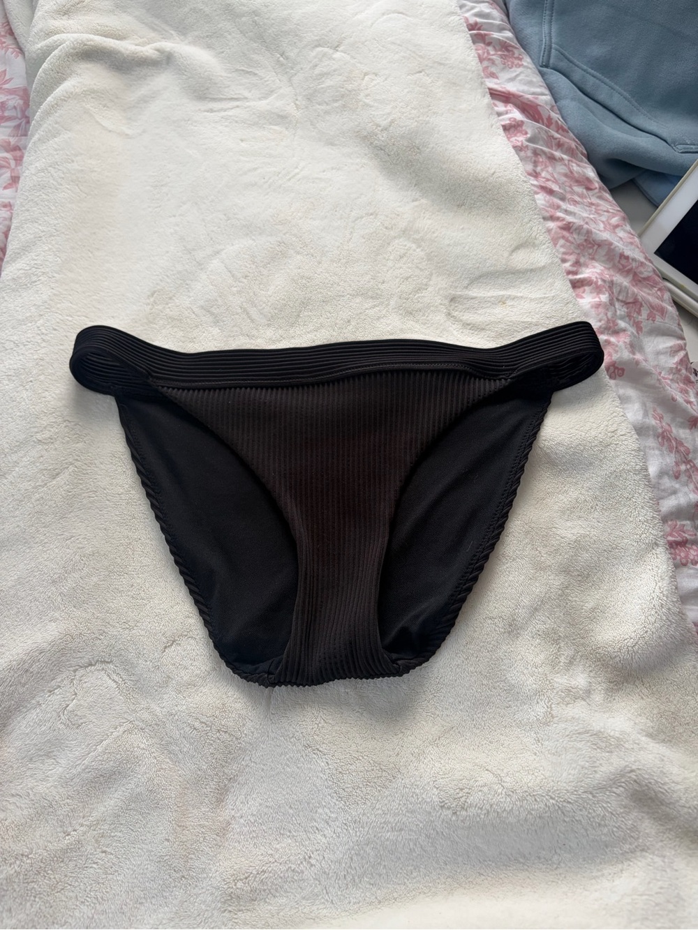 Hollister Ribbed Black Bikini Bottoms